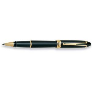 Aurora Ipsilon Deluxe Black w/Gold Trim Rollerball Pen