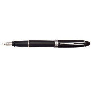 Aurora Ipsilon Deluxe Black w/Chrome Trim Fountain Pen