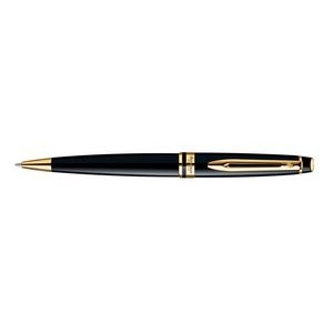 Waterman Expert Ball Point Black Lacquer Gold Trim Pen