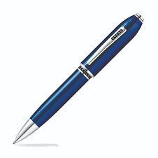 Cross Peerless Translucent Quartz Blue Ballpoint Pen Platinum Appts