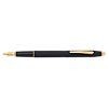 Classic Century Classic Black Fountain Pen/23 K Gold Plated Appts