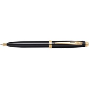 Sheaffer 100 Glossy Black with Gold Tone Trim Ball point