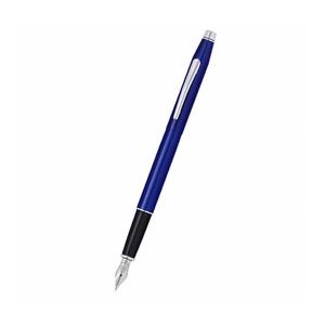 Classic Century Translucent Blue Lacquer Fountain Pen Chrome Plated Appts