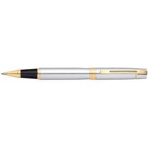 Sheaffer 300 Bright Chrome with Gold Trim Rollerball