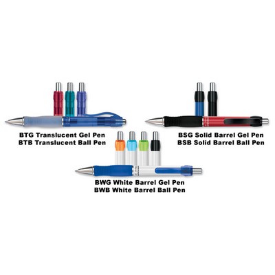 Paper Mate Breeze Translucent Gel Pen w/ Frost Contoured Grip Pen