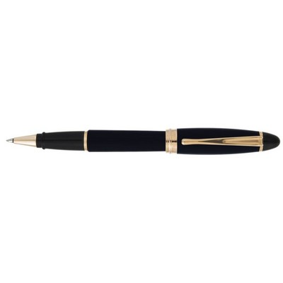 Aurora Ipsilon Satin Black Ballpoint w/Rose Gold Trim Pen