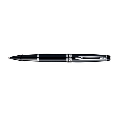 Waterman Expert Rollerball Black Lacquer Chrome Trim Pen