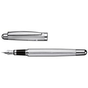 Otto Hutt Pinstripe 02 Design Series Solid Sterling Silver Fountain Pen