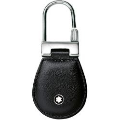 Montblanc Meisterstuck Black Leather And Steel Key Fob