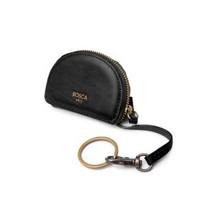 Bosca Leather Key Fob Coin Purse Available in 2 Leather Colors