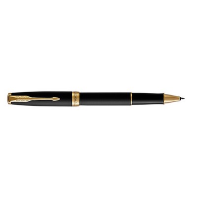 Parker Sonnet Matte Black Rollerball Pen With Gold Trim