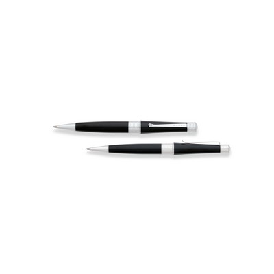 Cross Beverly Black Lacquer Ballpoint Pen Chrome Appts