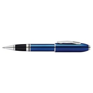 Cross Peerless Translucent Quartz Blue Rollerball Pen Platinum Appts