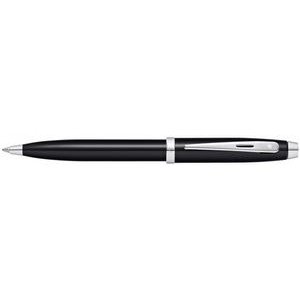 Sheaffer 100 Glossy Black Lacquer with Chrome Trim Ball point
