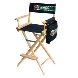US Made Deluxe Bar Ht. Hardwood Director Chair w/Heavy Weight Cotton Canvas