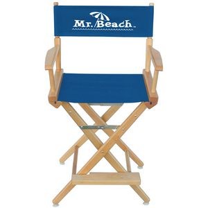 US Made Deluxe Counter Height Hardwood Director Chair w/Heavyweight Canvas