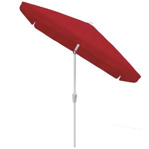 US Made 5 1/2' Square (7 1/2' Diagonal) Commercial Patio Umbrella w/Crank Up Canopy Lift & Auto Tilt