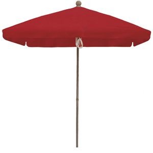 US Made 5 1/2' Square (7 1/2' Diagonal) Commercial Patio Umbrella w/Aluminum Pole, Fiberglass Ribs