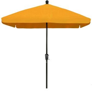 US Made 6 1/2' Square (9' Diagonal) Commercial Patio (Drape) Umbrella w/Aluminum Pole and Crank