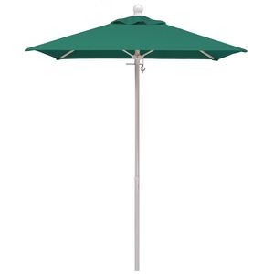 US Made 5 1/2' Square (7 1/2' Diagonal) Commercial Market Umbrella w/Aluminum Pole, Fiberglass Ribs