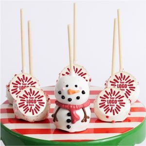Cake Pops Snowman with Logo Peppermint Crush