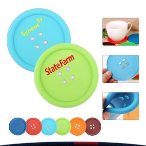 Colorful Button Silicone Coaster