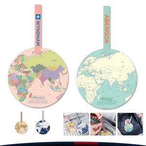 World Map Name Tag