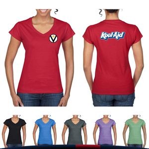 Gildan® 100% Cotton Ladies V-Neck T-Shirts
