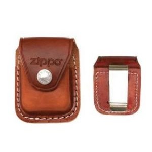 Zippo® Metal Clip Brown Leather Pouch
