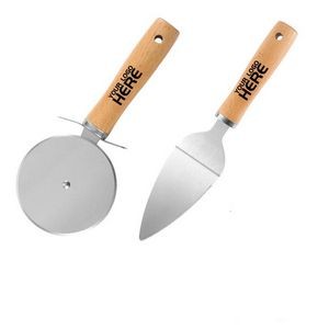 Pizza knife and spatula two-piece set