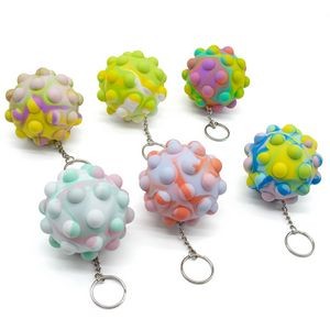 Push Bubble Squeeze Ball Toy Key Chain