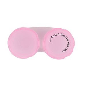 Pink Contour Twist Cap Contact Lens Case