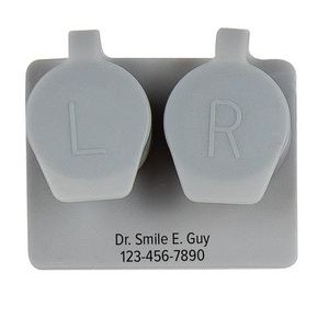 Gray smooth well contact lens case
