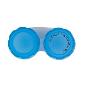 Blue Contour Twist Cap Contact Lens Case