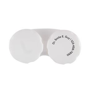 White Contour Twist Cap Contact Lens Case