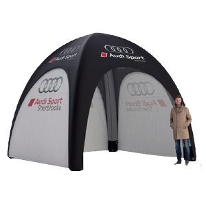 Inflatable tent 13x13 ft with black posts
