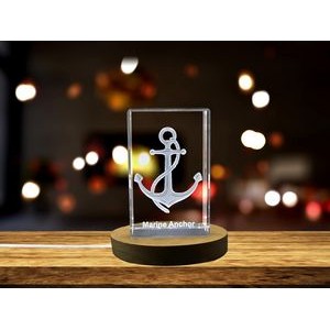 Symbols of Surety | Anchor 3D Engraved Crystal