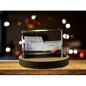 The Colosseum 3D Engraved Crystal Keepsake Souvenir