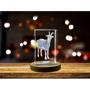 Lively Goat Crystal Carvings | Exquisite Gems Etched with Playful Caprines