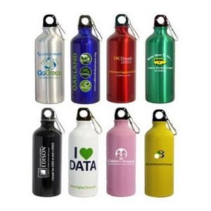 22 Oz. Aluminum Sports Water Bottle w/ Carabiner