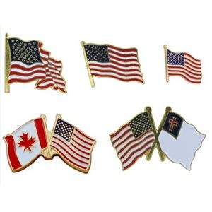 USA Flag Lapel Pin custom shape available