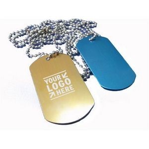 Aluminum Dog Tag With Necklace