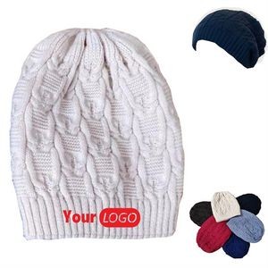 Custom Casual Fashion Women Knit Hat (22.8" Cir)