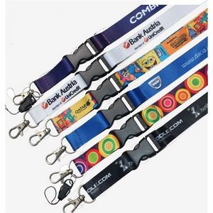 Quick Release Buckle Polyester Lanyards with custom logo