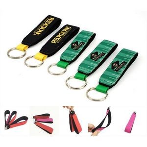 Full Color Neoprene Wristband with Key Ring