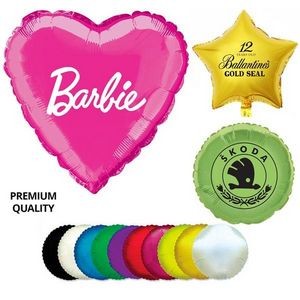 Foil Mylar Balloon - 18" - Heart, Round or Star Shaped