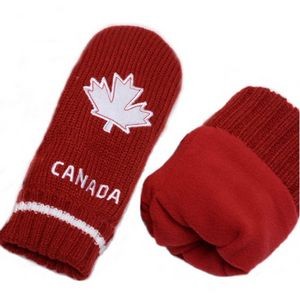 Custom Mitten winter gloves with fleece lining