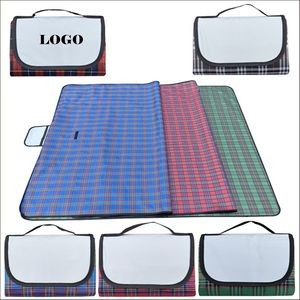 Folding Portable Plaid Outdoor Picnic Blanket