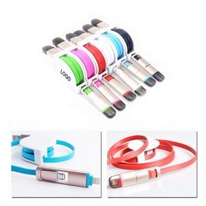 2 in 1 Retractable USB Cable Extendable Data Cable