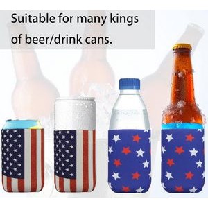 Silk screened Neoprene Can Cooler cup coolie can sleeve